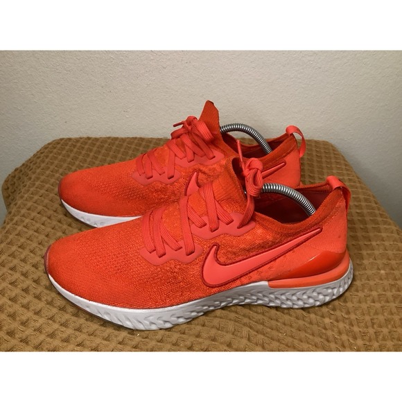 Nike Epic React Flyknit 2 Men's Sz 10.5 Training Running Shoes BQ8928-601 Red - Picture 1 of 8